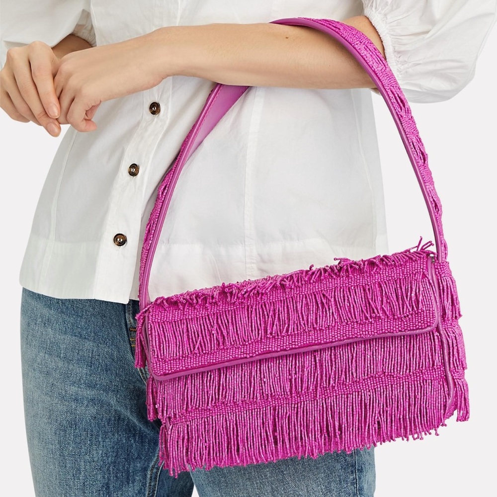 ISO PINK FRINGE STAUD TOMMY BAG!!!!